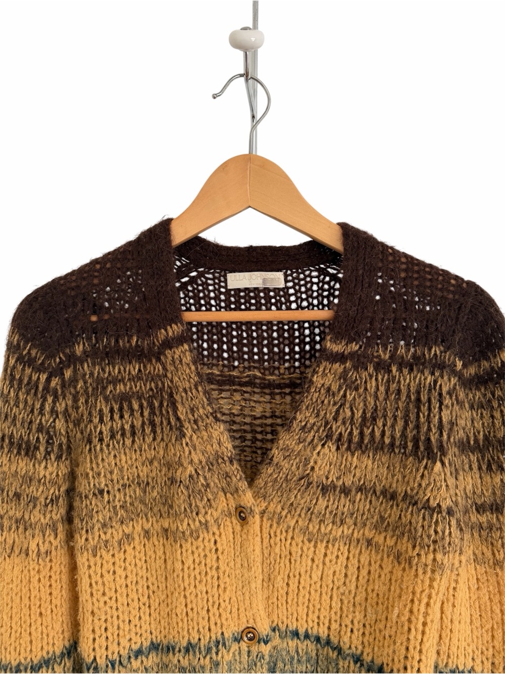 ULLA JOHNSON Paola Baby Alpaca Wool Multicolored Cardigan - EUC, Medium - Picture 5 of 13